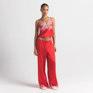 SILK LACE STRAIGHT LEG PANT