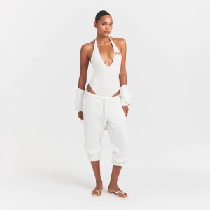 DEEP PLUNGE HALTER BODYSUIT $64