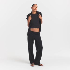HEAVYWEIGHT CREPE STRAIGHT LEG PANT $108