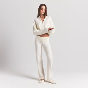 SWEATER KNITS FOLDOVER PANT