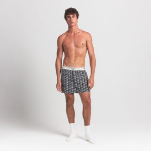COTTON POPLIN MENS LOGO BAND BOXER