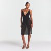 MESH PLUNGE MIDI DRESS $148