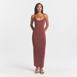 SCOOP NECK LONG DRESS $94