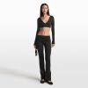 NikeSKIMS MATTE WRAP LONG SLEEVE CROPPED TOP