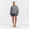 NEOPRENE OUTERWEAR OVERSIZED MOCK NECK JACKET $178