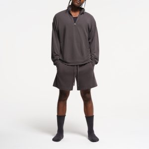 JERSEY LOUNGE MENS RELAXED QUARTER ZIP PULLOVER