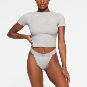 COTTON RIB T-SHIRT