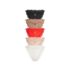 FITS EVERYBODY LACE STRING BIKINI 5-PACK