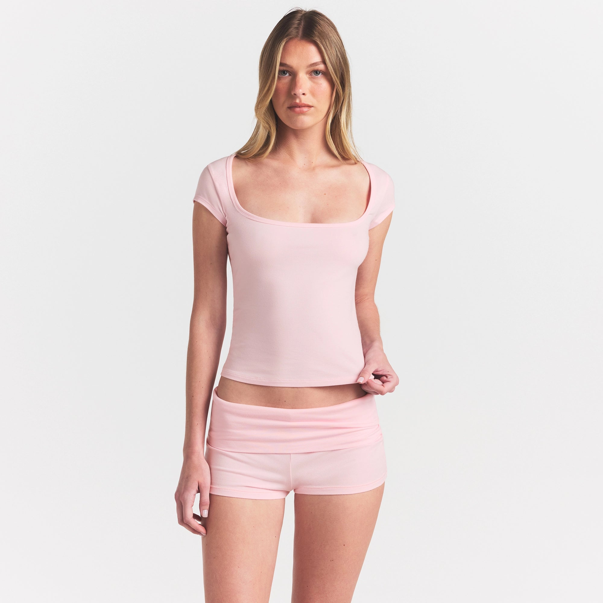 SCOOP NECK T-SHIRT $50