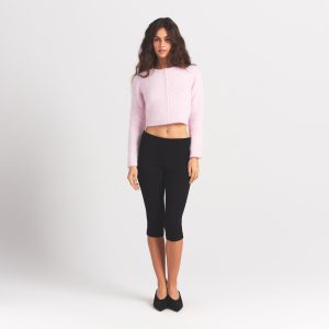 BRUSHED ALPACA LONG SLEEVE CARDIGAN