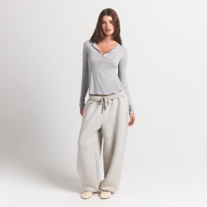 SHEER MODAL CREWNECK HENLEY