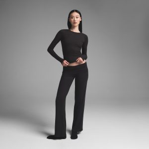 COTTON RIB LONG SLEEVE T-SHIRT