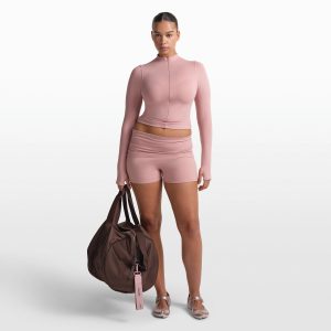 NikeSKIMS MATTE ZIP FRONT TOP